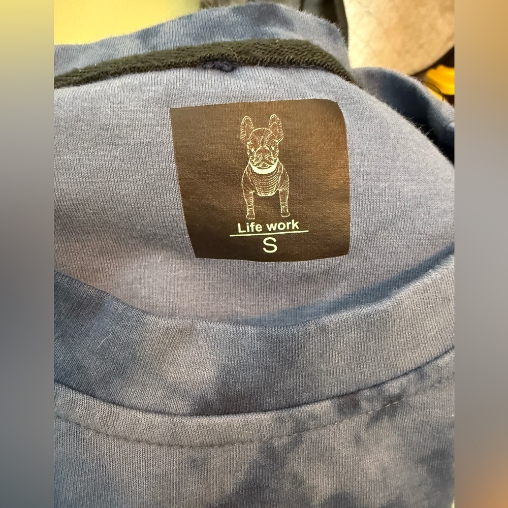 Life Work Tie-Dye French Bulldog Sweatshirt NWOT - Picture 3 of 3